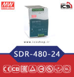 منبع تغذیه 24 ولت 20 آمپر مین ول SDR-480-24