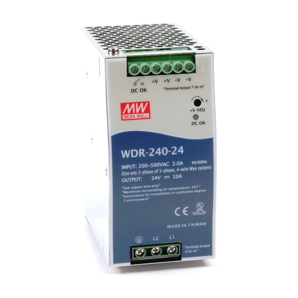 منبع تغذیه 24 ولت 10 آمپر مین ول WDR-240-24